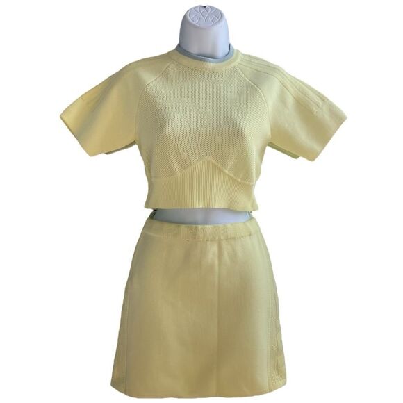 Crop Top Adidas Skirt Set Yellow Ivy Park Adidas Swim Crop Top1